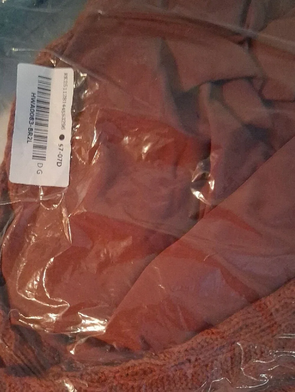 Mixed Media Burnt Orange Cable Knit Sweater Top XXL NWT